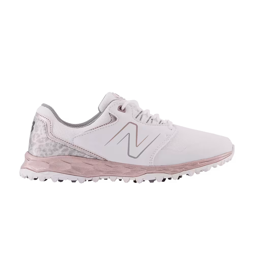 New Balance Women's Fresh Foam LinksSL v2 Wide White Pink Leopard
