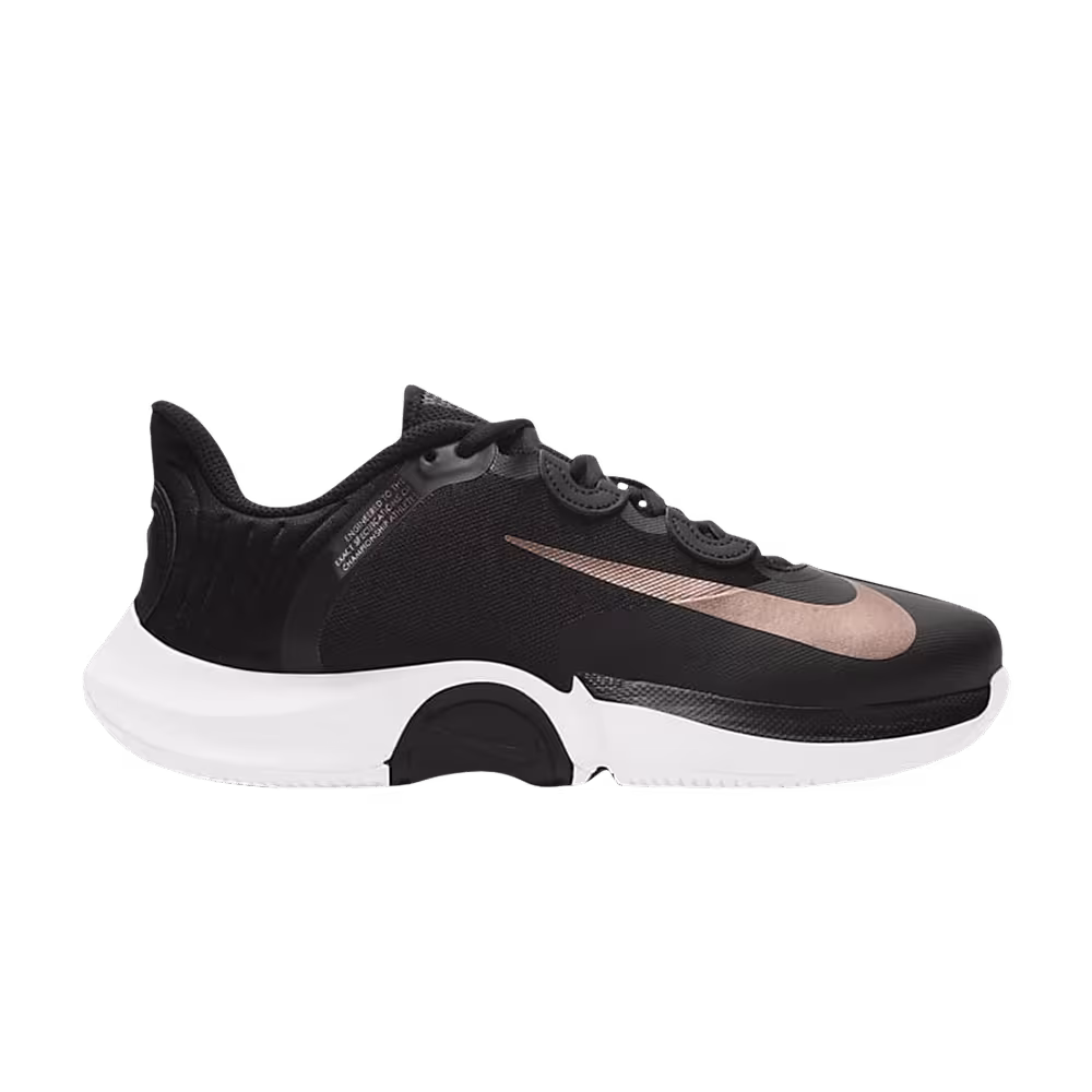 Women's NikeCourt Air Zoom GP Turbo Black Metallic Red Bronze