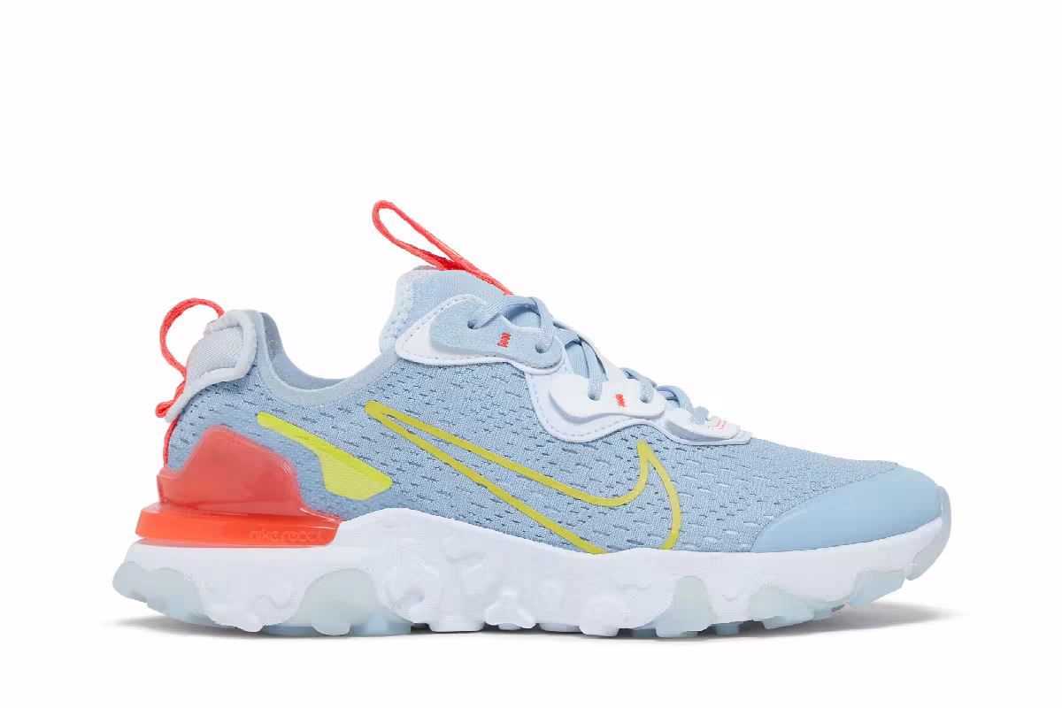 Nike React Vision GS Light Armory Blue Crimson, view 2