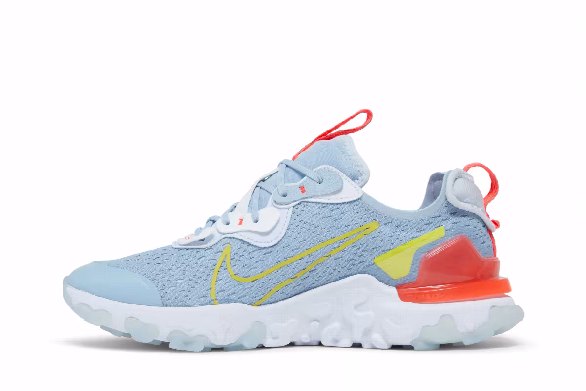 Nike React Vision GS Light Armory Blue Crimson, view 4