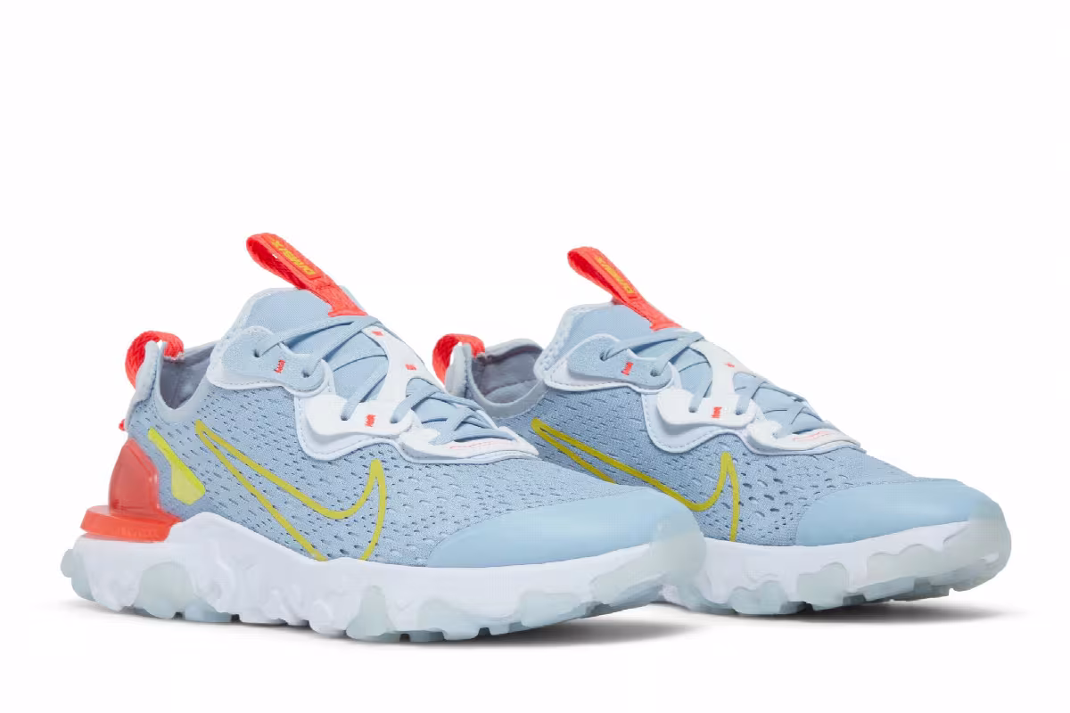Nike React Vision GS Light Armory Blue Crimson, view 9