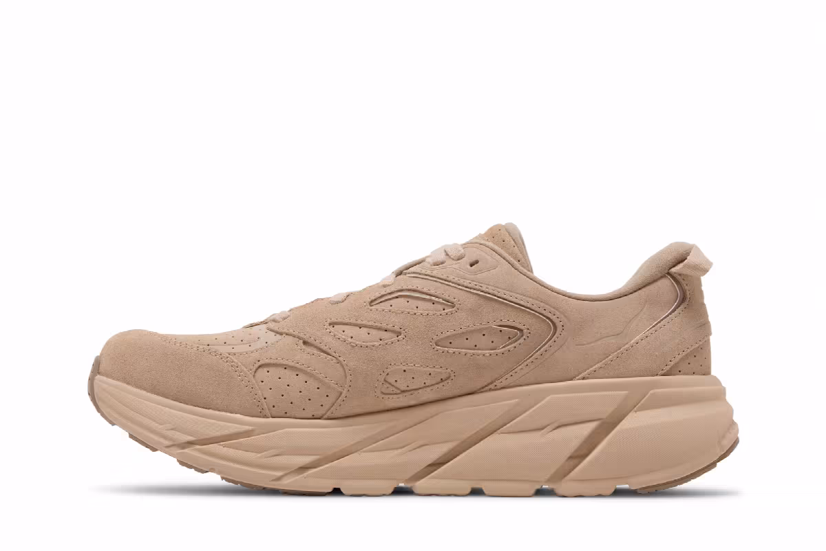 HOKA Clifton L Suede Shifting Sand Dune, view 4