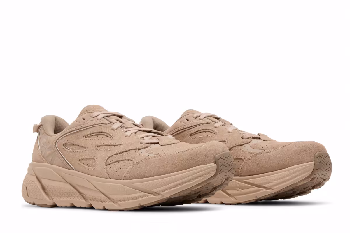 HOKA Clifton L Suede Shifting Sand Dune, view 9