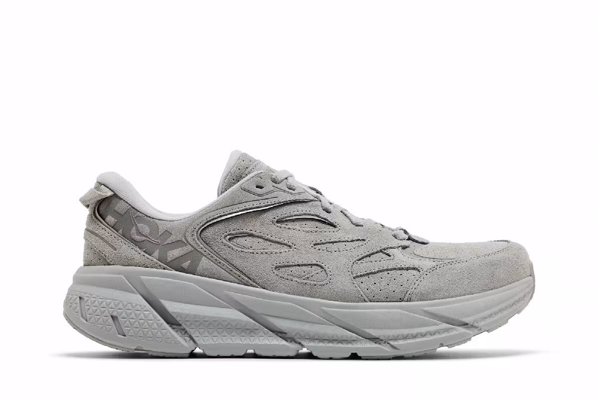 HOKA Clifton L Suede Limestone, view 2