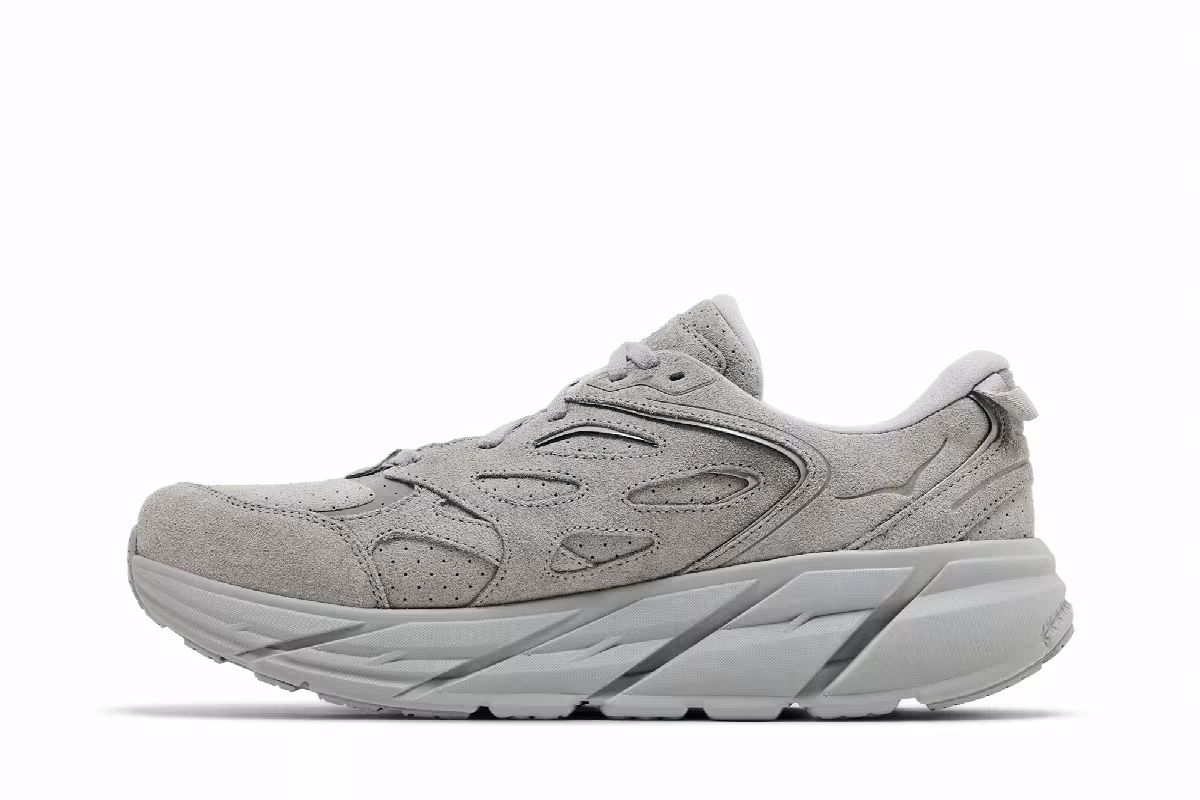 HOKA Clifton L Suede Limestone, view 4