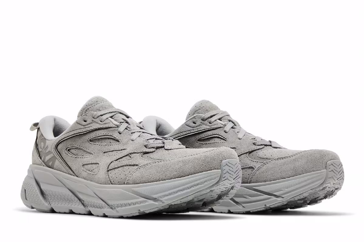 HOKA Clifton L Suede Limestone, view 9