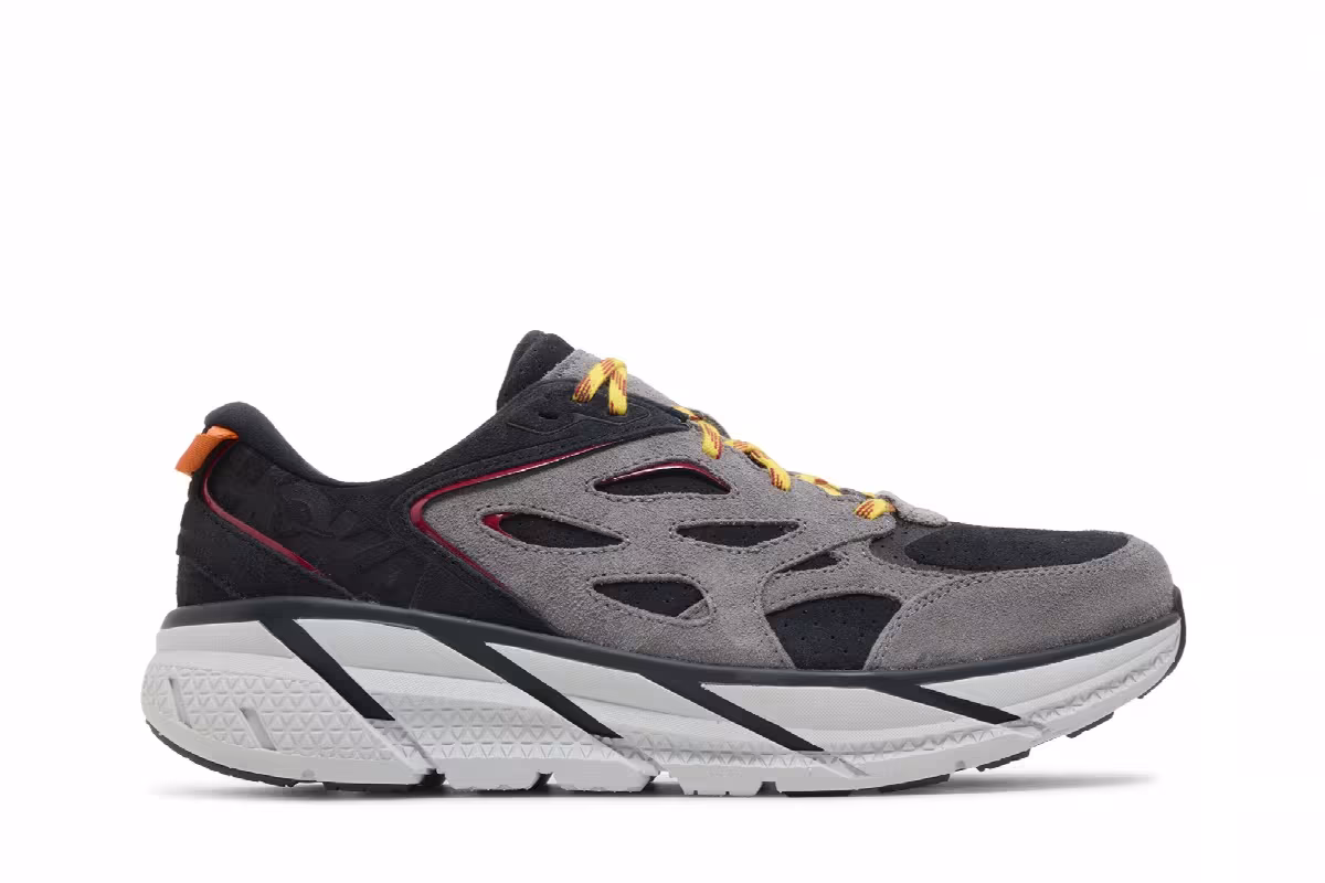 HOKA Clifton L Suede Black Lunar Rock, view 2