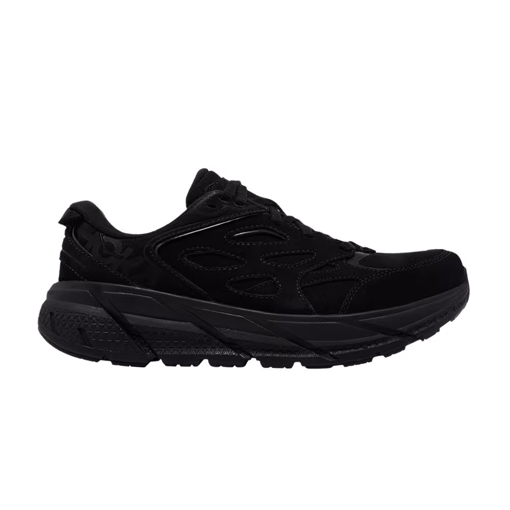 HOKA Clifton L Suede Triple Black