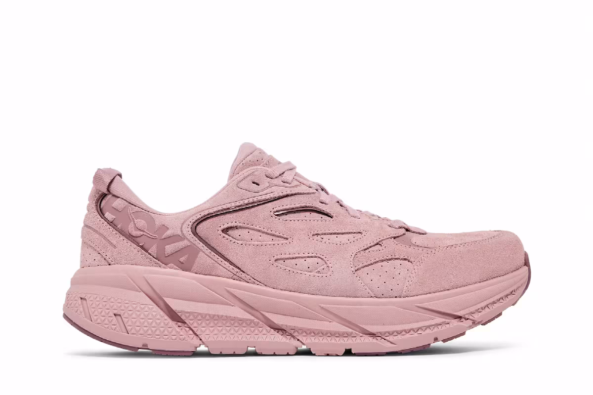 HOKA Clifton L Suede Pale Mauve, view 2