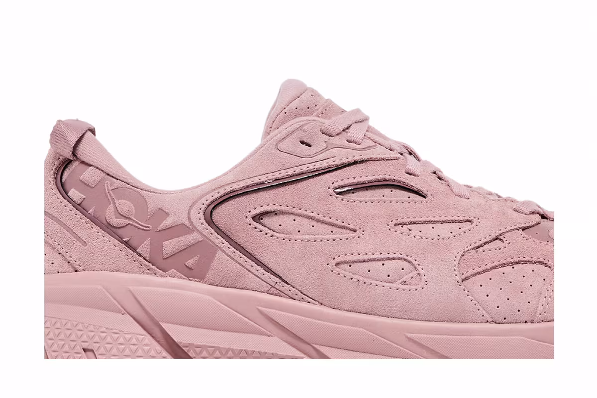 HOKA Clifton L Suede Pale Mauve, view 3