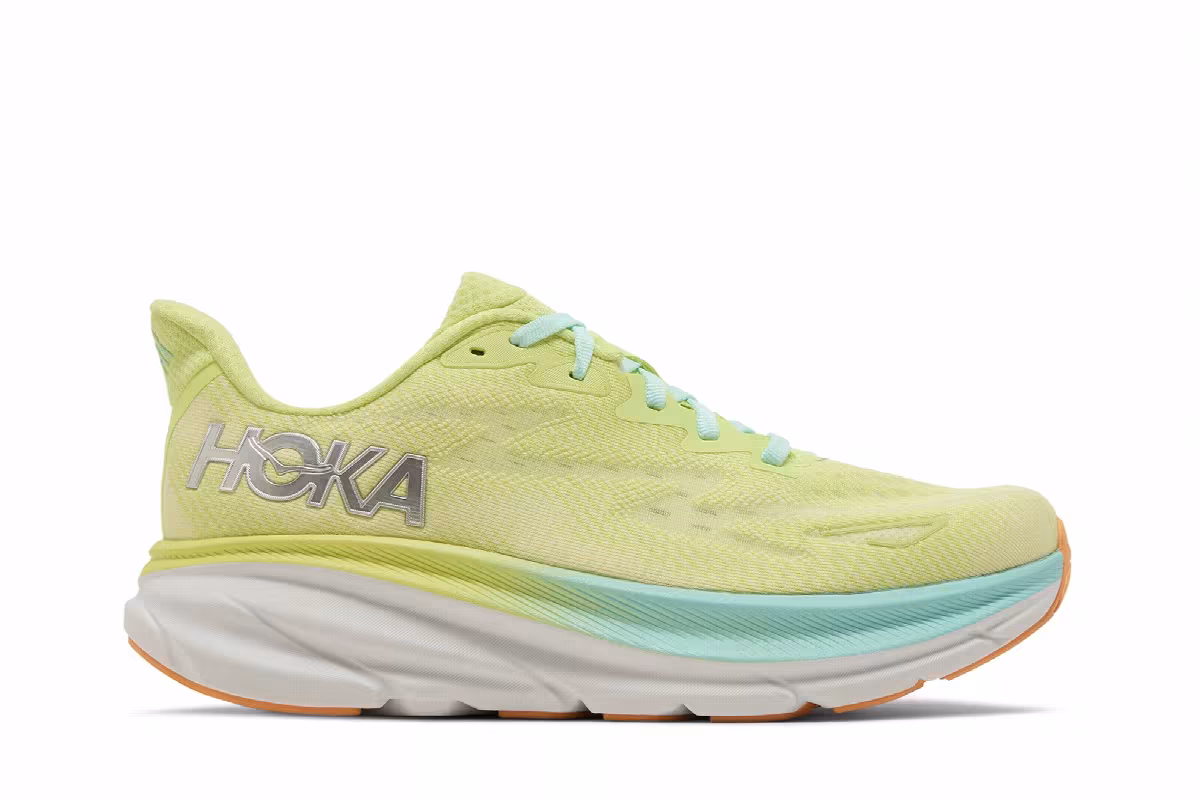 HOKA Women's Clifton 9 Citrus Glow Sunlit Ocean, view 2