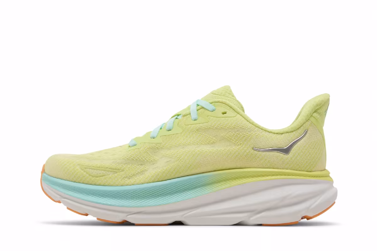 HOKA Women's Clifton 9 Citrus Glow Sunlit Ocean, view 4
