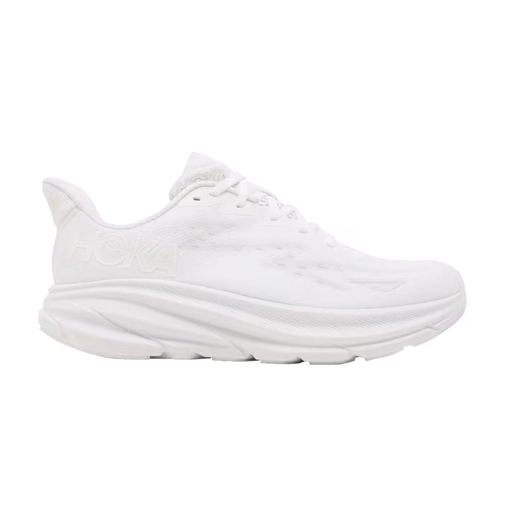 HOKA Women's Clifton 9 Wide Triple White