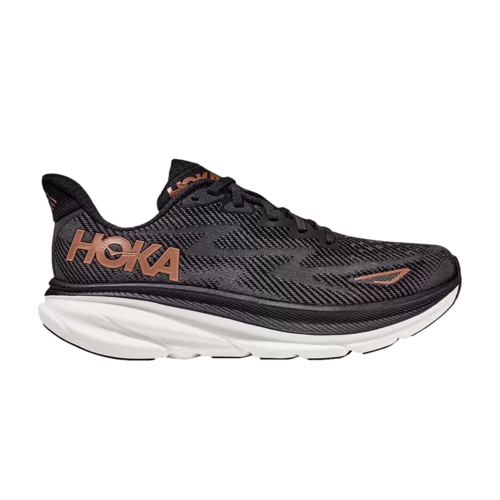 HOKA Women's Clifton 9 Wide Black Copper