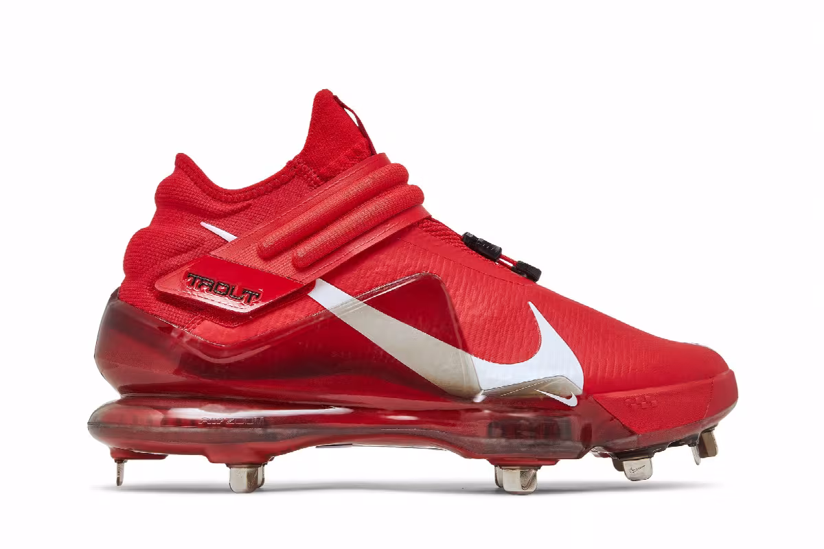 Nike Force Zoom Trout 7 Pro Mid University Red, view 2