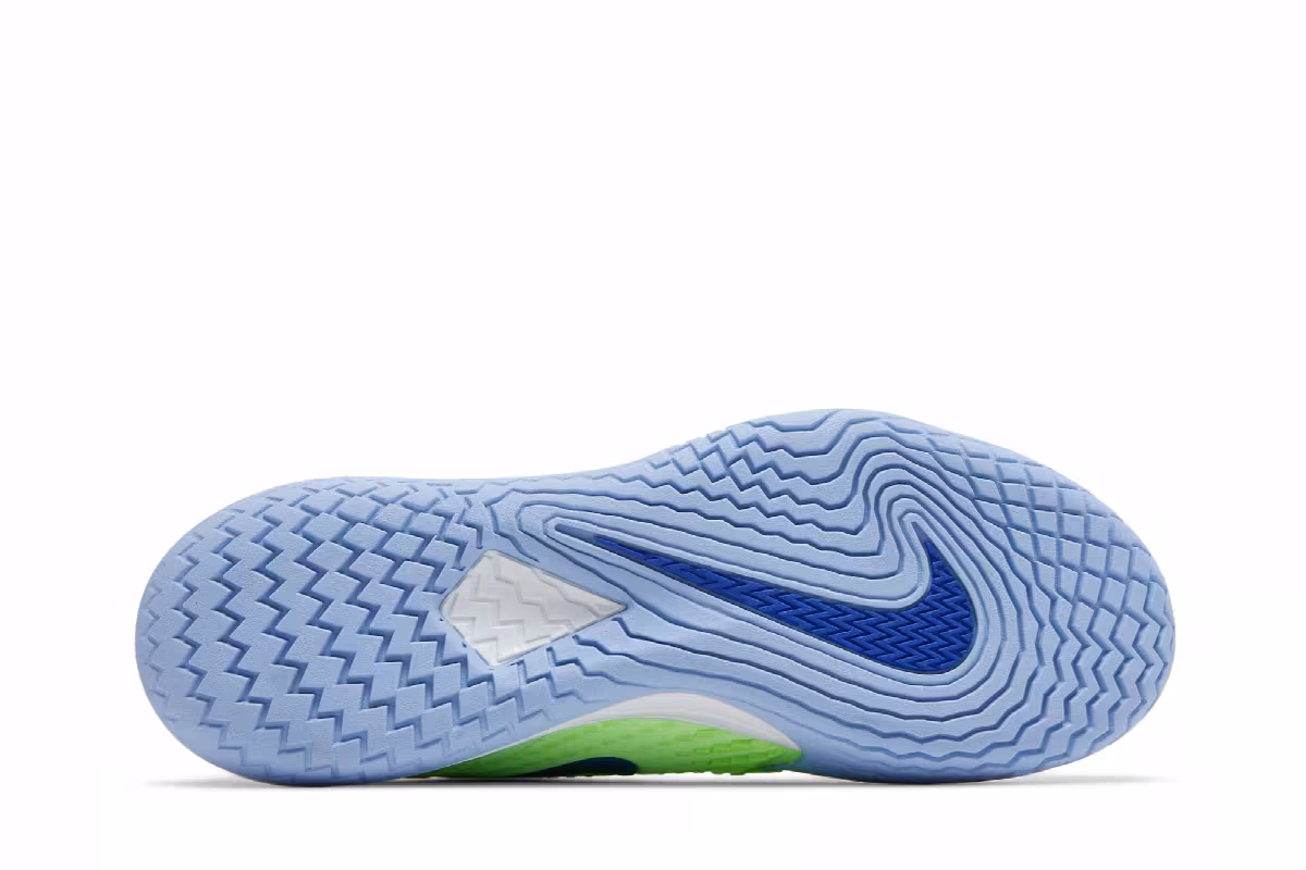 NikeCourt Zoom Vapor Cage 4 Rafa Lime Glow Hyper Blue, view 5