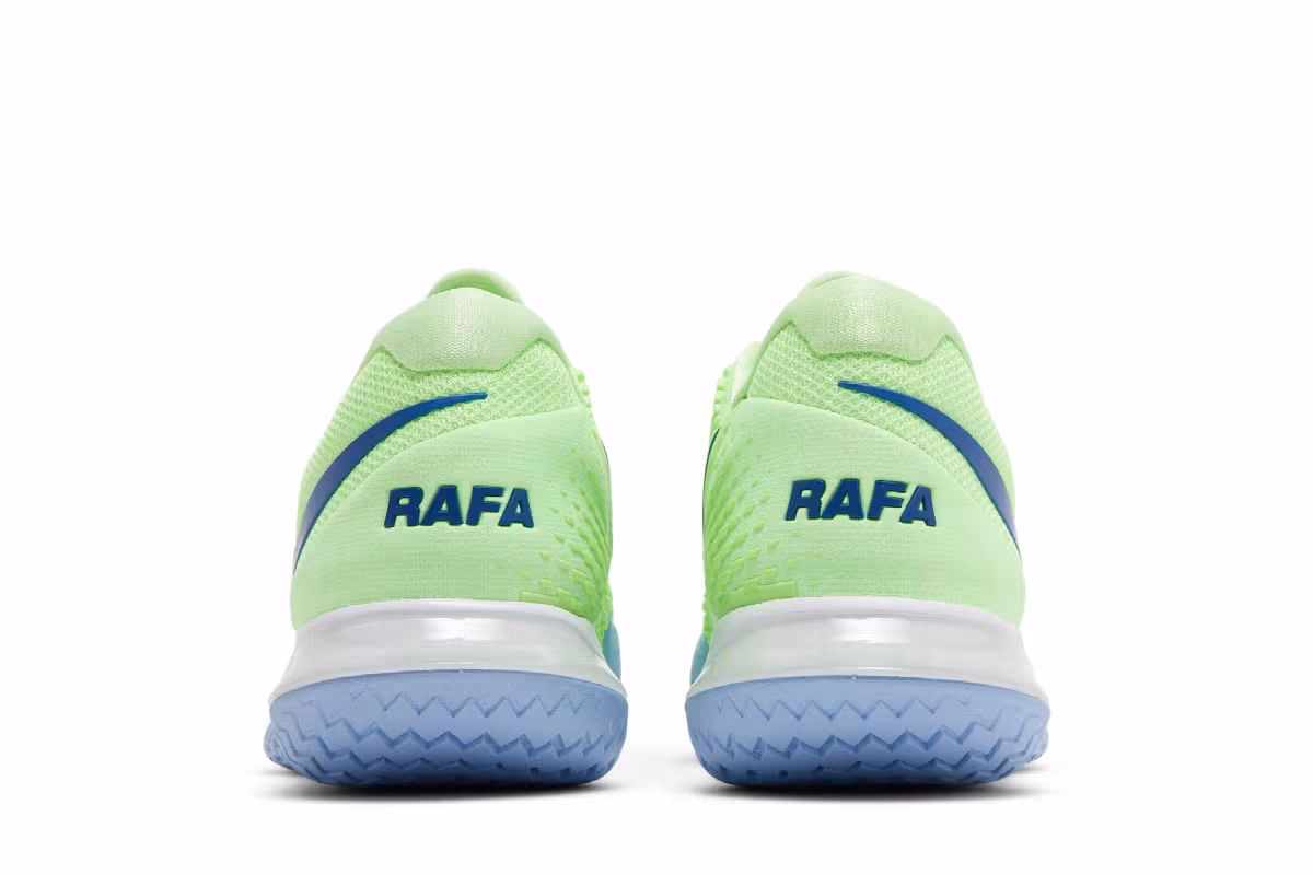 NikeCourt Zoom Vapor Cage 4 Rafa Lime Glow Hyper Blue, view 7