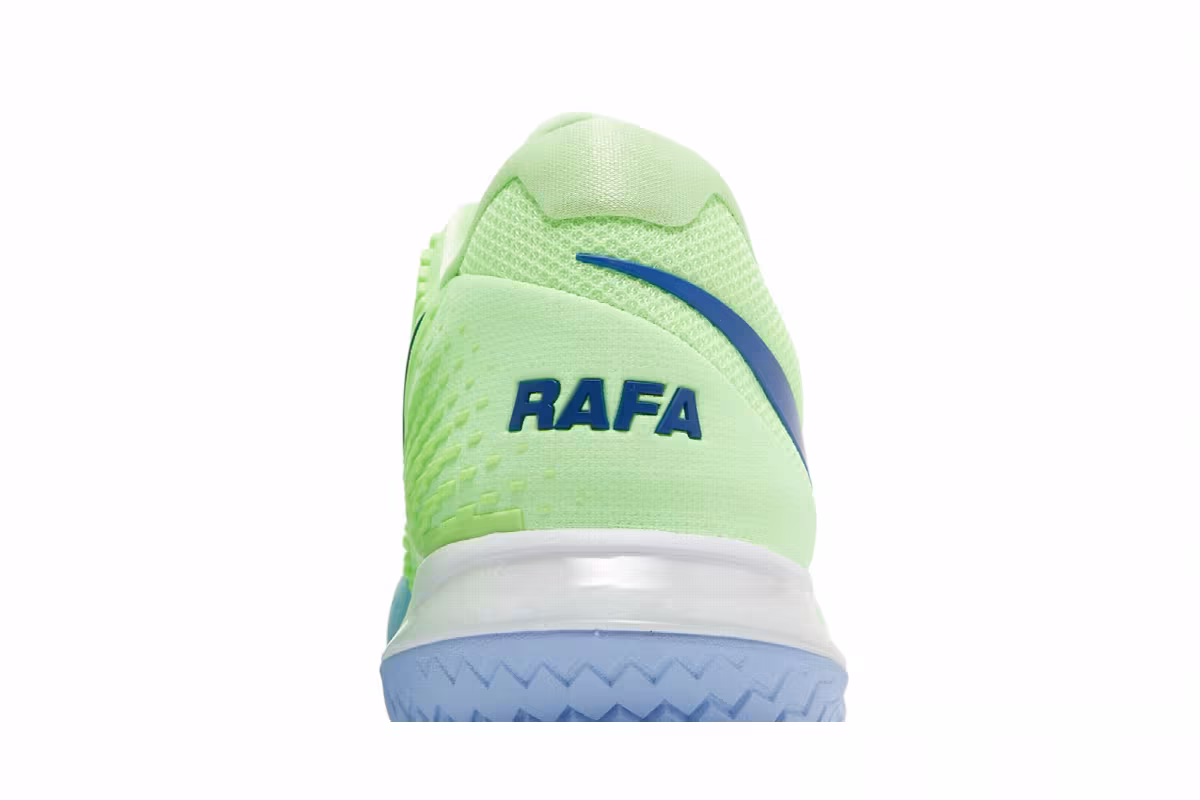 NikeCourt Zoom Vapor Cage 4 Rafa Lime Glow Hyper Blue, view 8