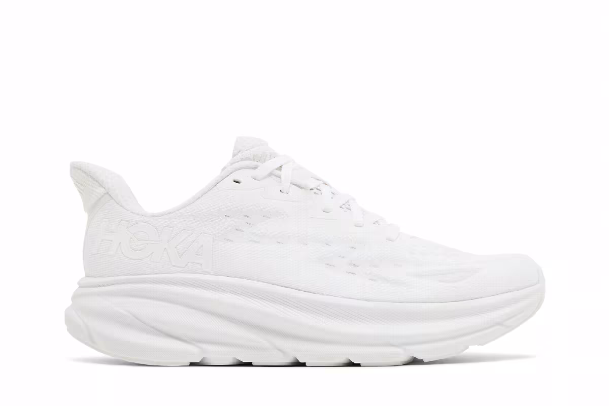 HOKA Clifton 9 Triple White, view 2