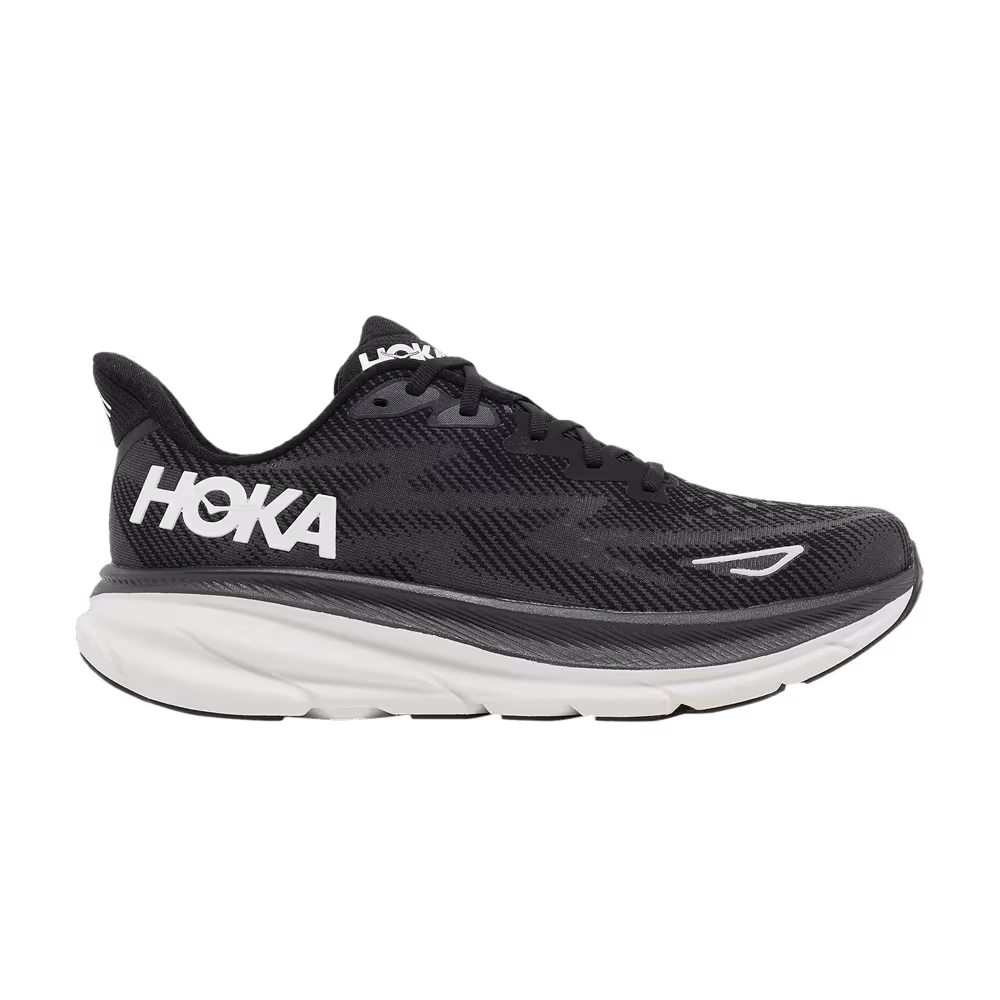 HOKA Clifton 9 Black White