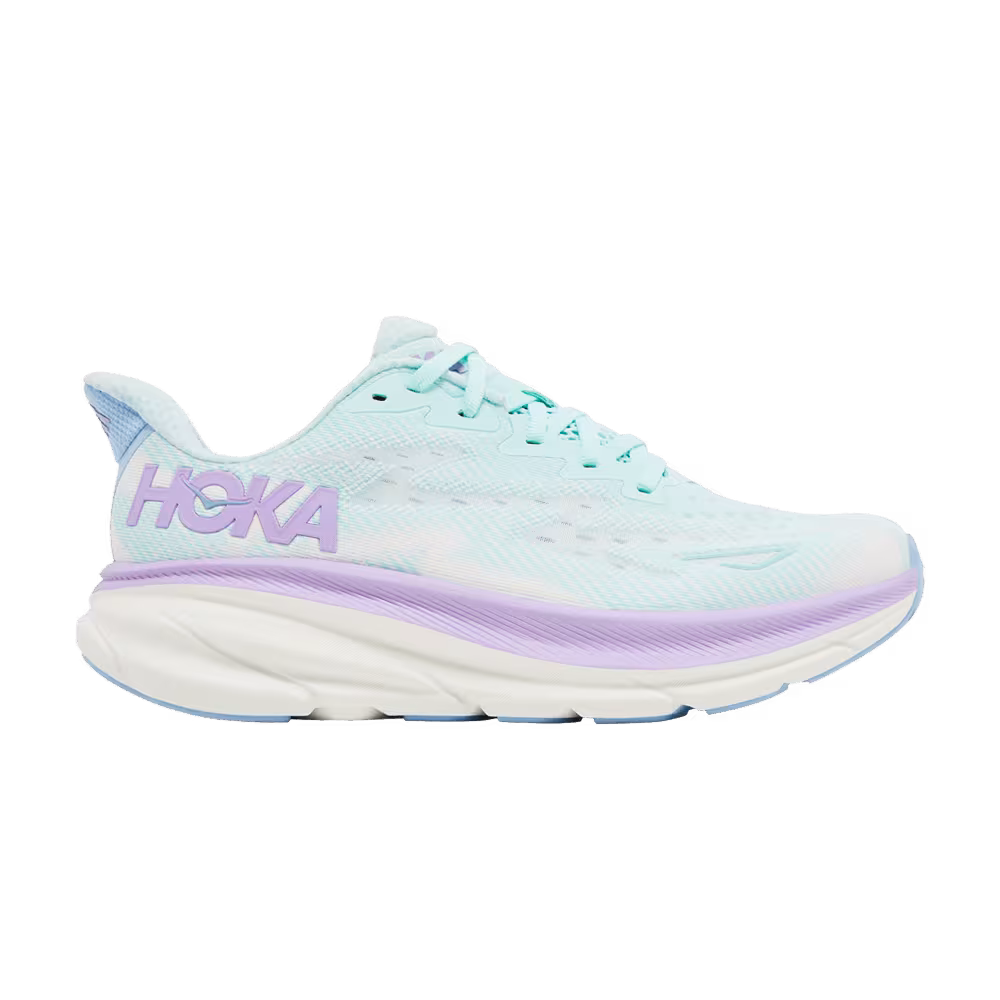 HOKA Women's Clifton 9 Wide Sunlit Ocean Lilac Mist