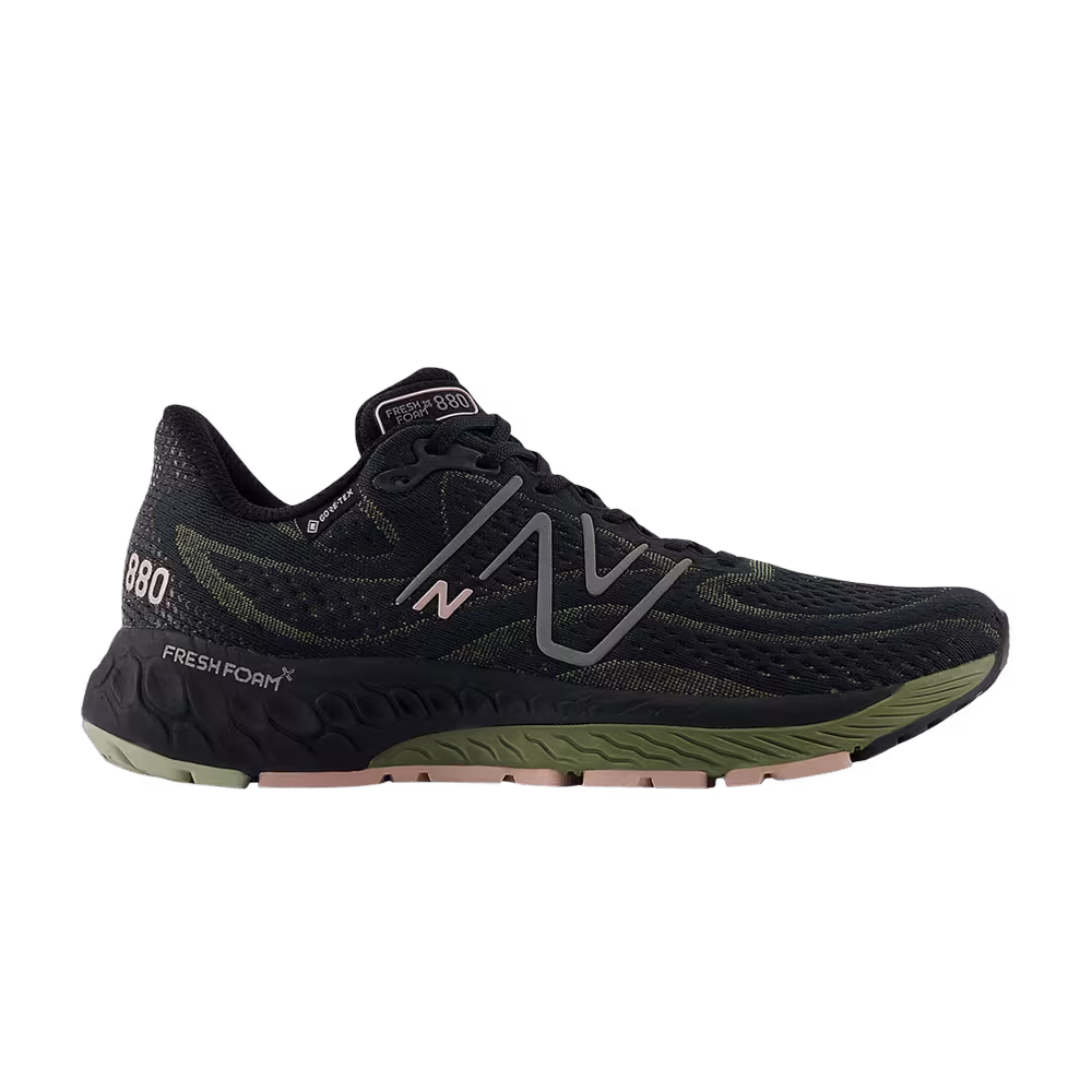 New Balance Women's Fresh Foam X 880v13 GORE-TEX Wide Black Dark Peridot