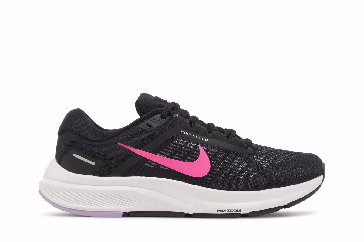Nike Women's Air Zoom Structure 24 Black Hyper Pink, view 2