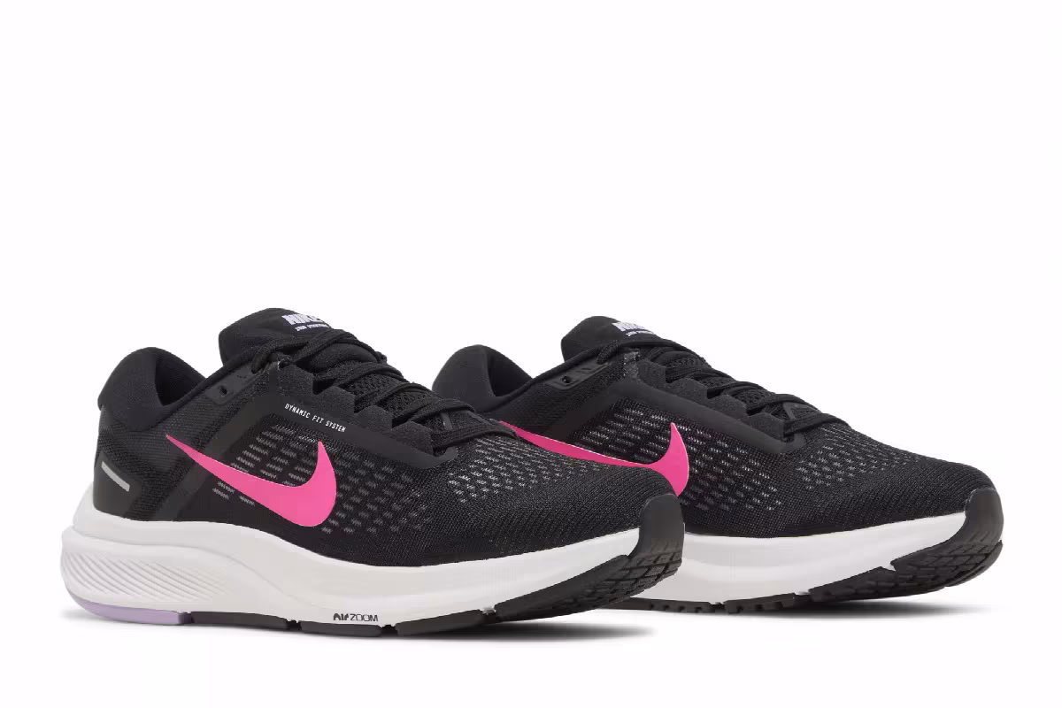 Nike Women's Air Zoom Structure 24 Black Hyper Pink, view 9