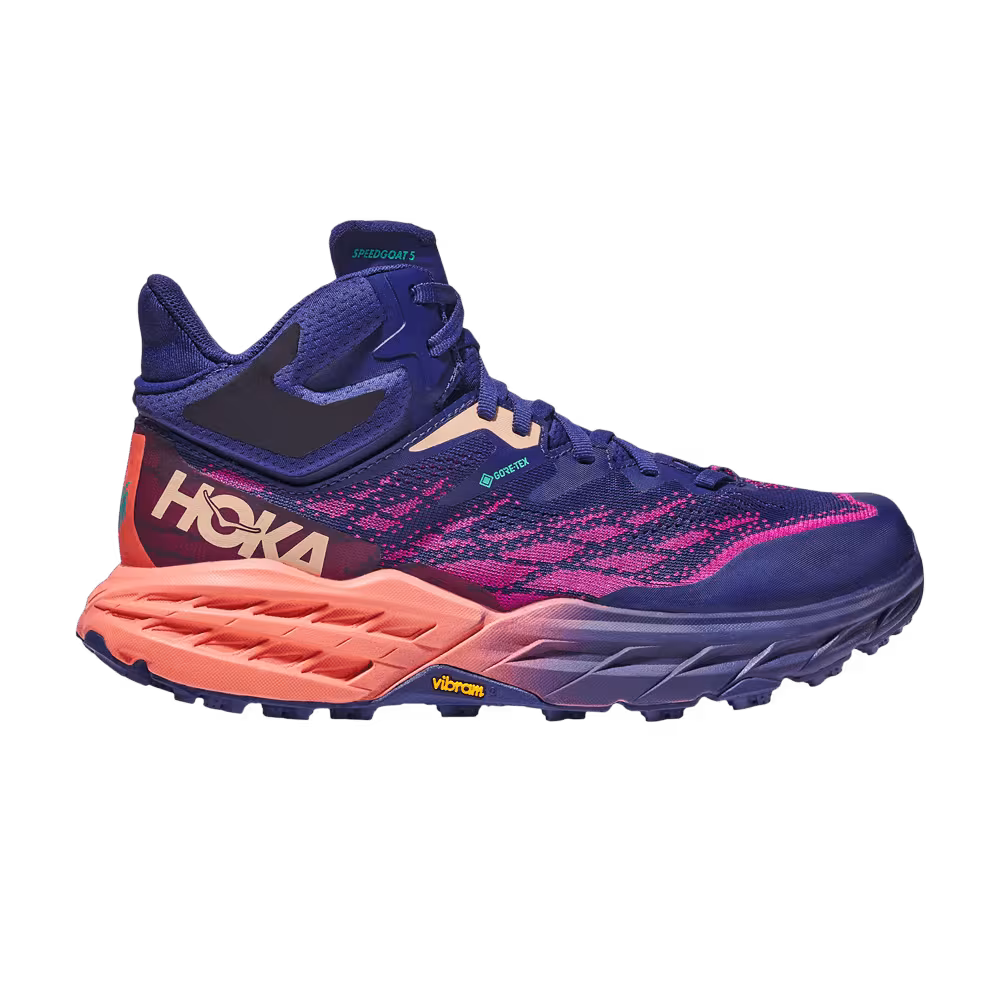 HOKA Women's Speedgoat 5 Mid GORE-TEX Bellwether Blue Camellia