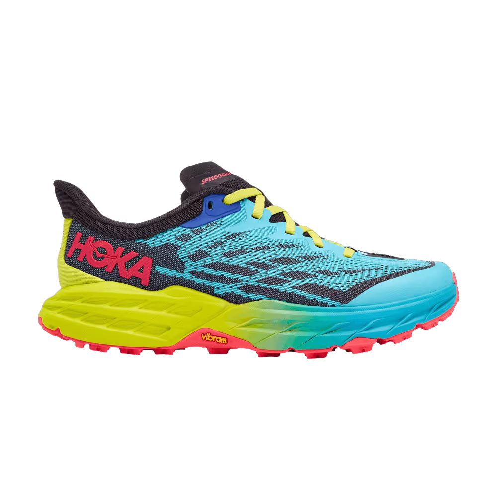 HOKA Women's Speedgoat 5 Scuba Blue Green Glow