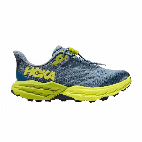 HOKA Speedgoat 5 Kids 'Stone Blue Dark Citron'