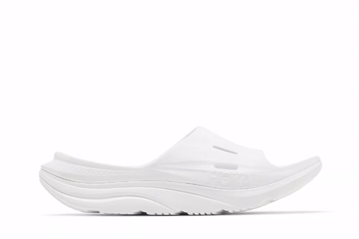 HOKA Ora Recovery Slide 3 Triple White, view 2