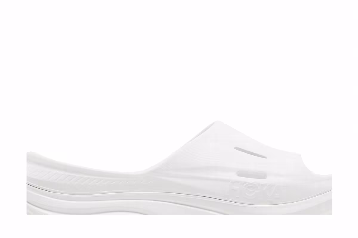 HOKA Ora Recovery Slide 3 Triple White, view 3