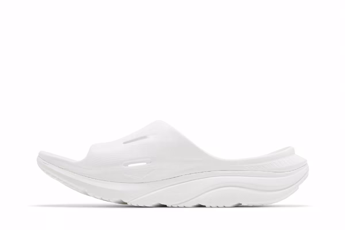 HOKA Ora Recovery Slide 3 Triple White, view 4