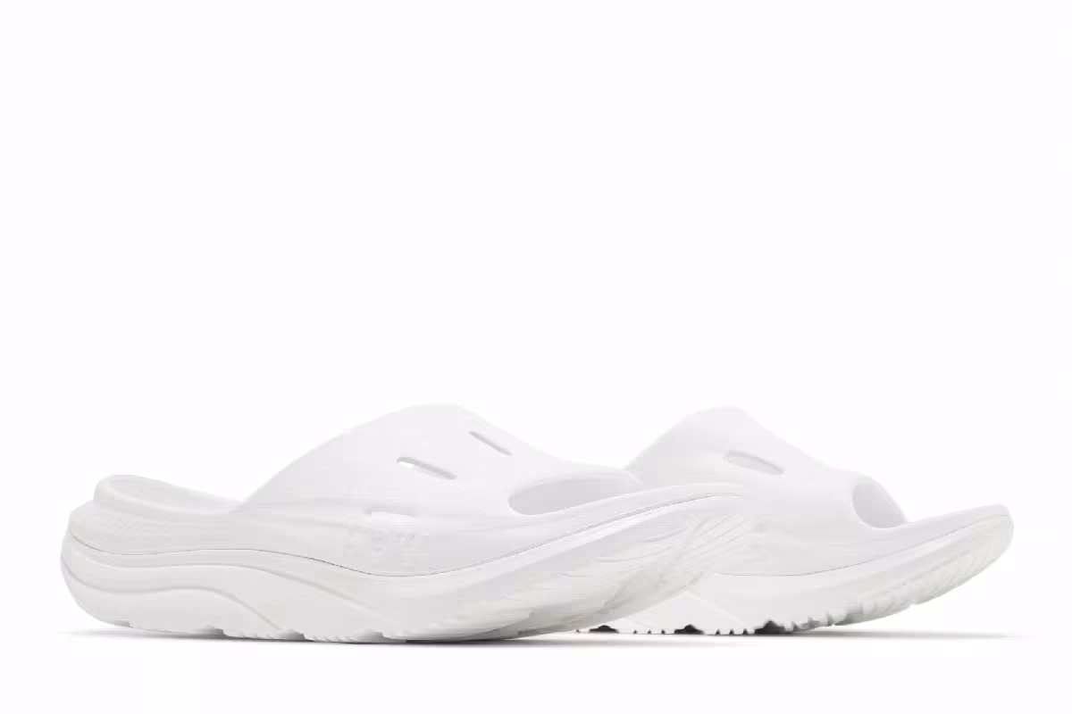 HOKA Ora Recovery Slide 3 Triple White, view 9