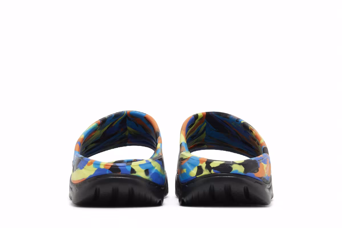 HOKA Ora Recovery Slide Swirl - Black Diva Blue, view 7