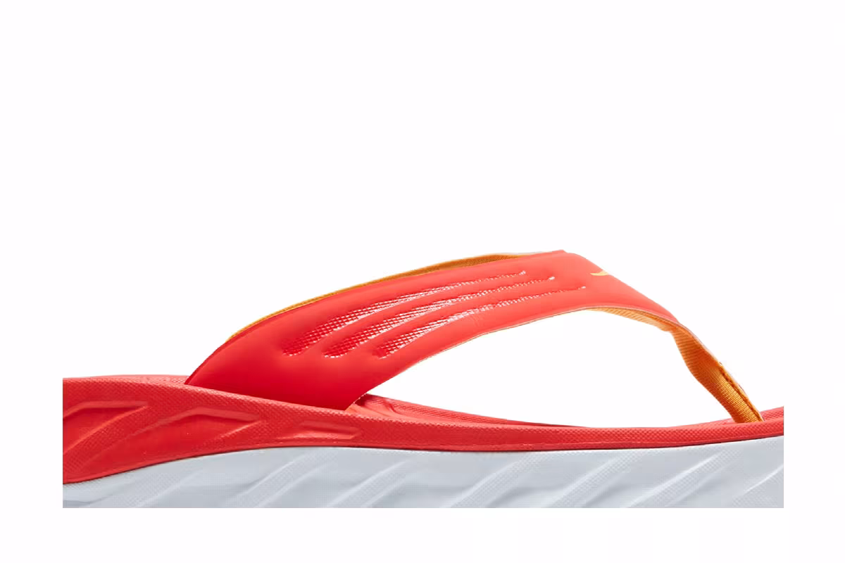 HOKA Ora Recovery Flip Slide Fiesta Amber Yellow, view 3