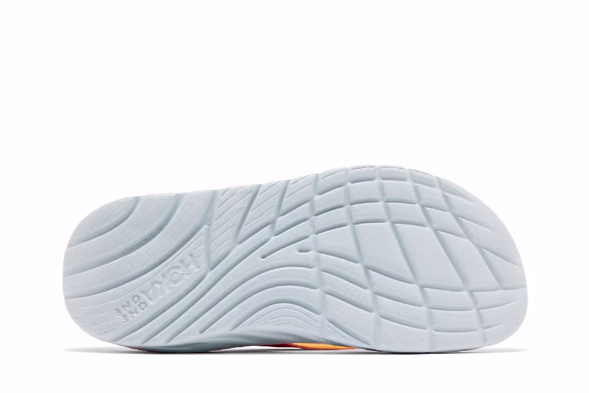 HOKA Ora Recovery Flip Slide Fiesta Amber Yellow, view 5