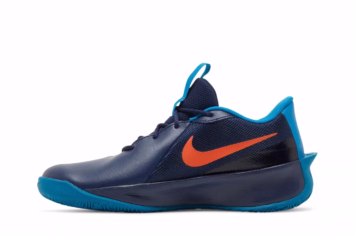 Nike Team Hustle Quick 3 GS Midnight Navy Orange, view 4