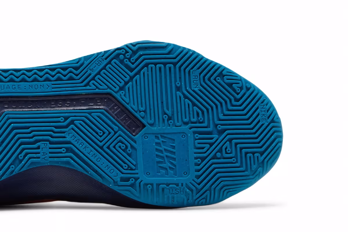 Nike Team Hustle Quick 3 GS Midnight Navy Orange, view 6