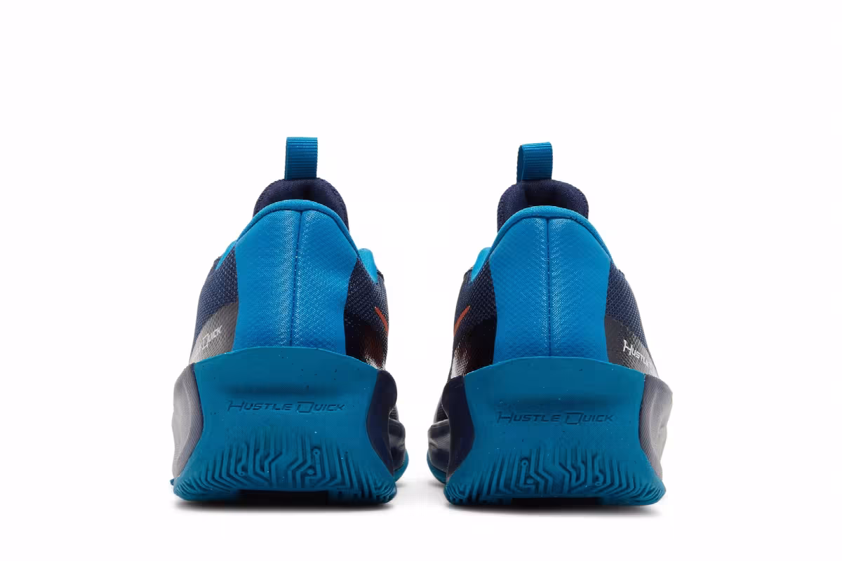 Nike Team Hustle Quick 3 GS Midnight Navy Orange, view 7