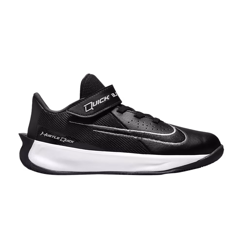 Nike Team Hustle Quick 3 PS Black White