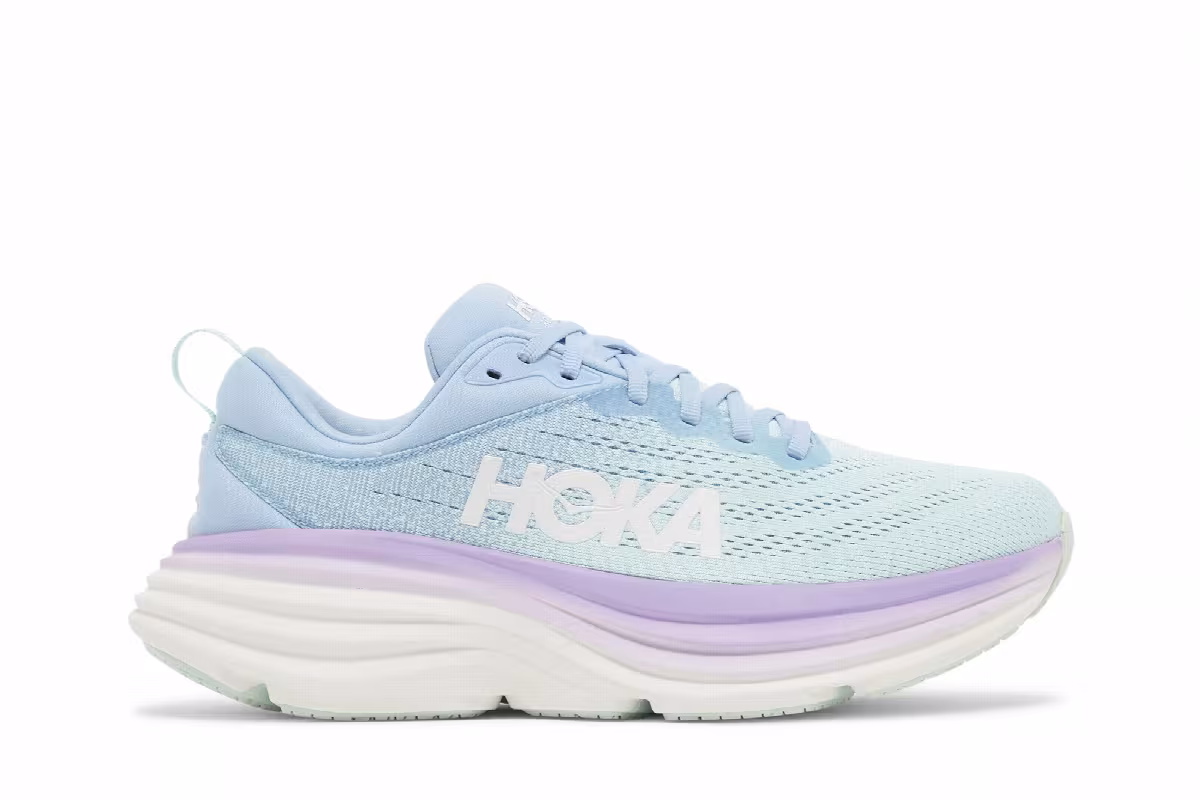 HOKA Women's Bondi 8 Airy Blue Sunlit Ocean, view 2