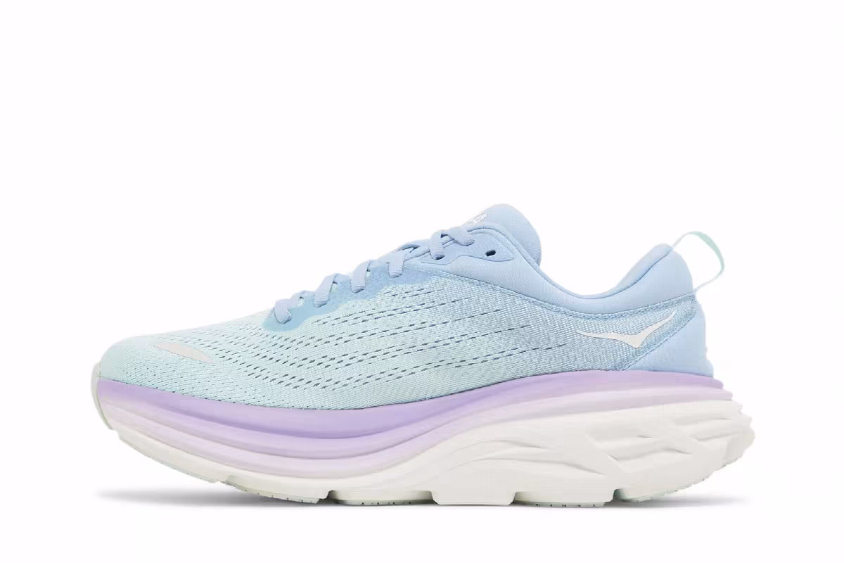 HOKA Women's Bondi 8 Airy Blue Sunlit Ocean, view 4