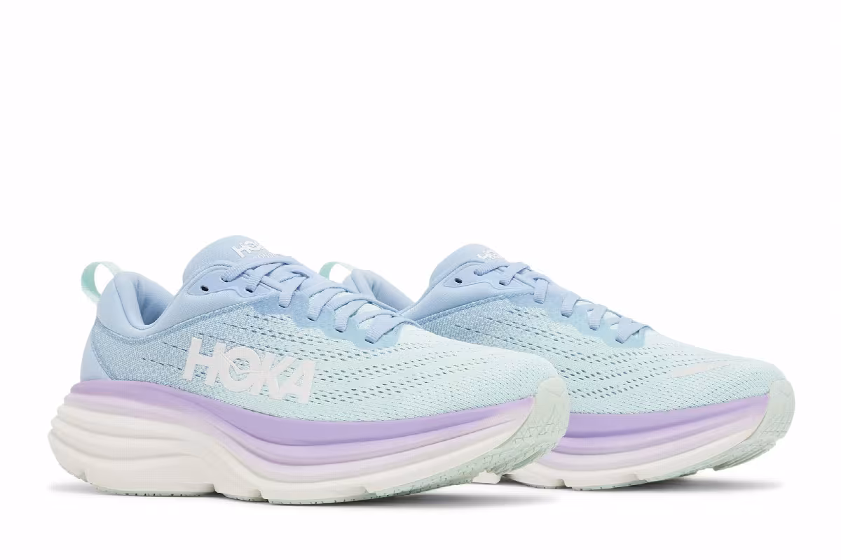 HOKA Women's Bondi 8 Airy Blue Sunlit Ocean, view 9