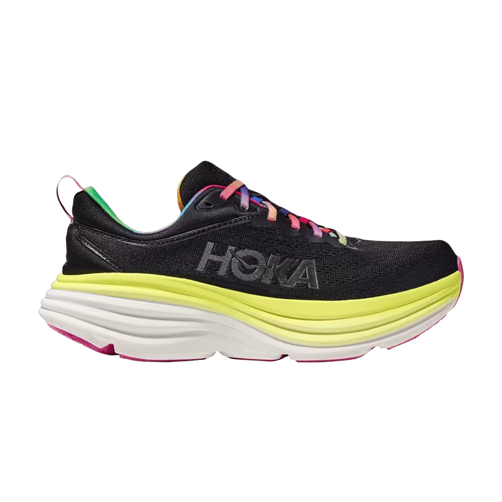 HOKA Bondi 8 Black Rainbow