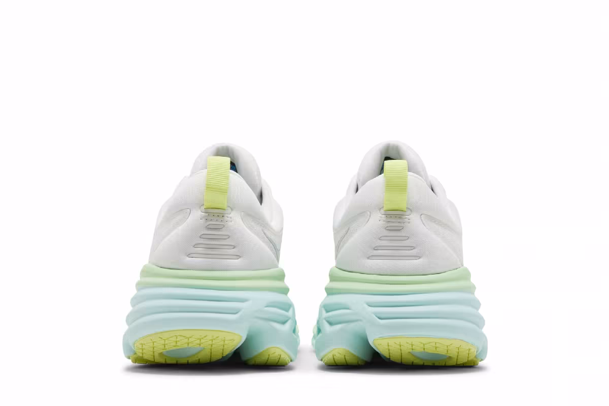HOKA Women's Bondi 8 Blanc De Blanc Sunlit Ocean, view 7