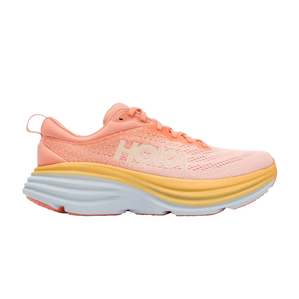 HOKA Women's Bondi 8 Shell Coral Peach Parfait