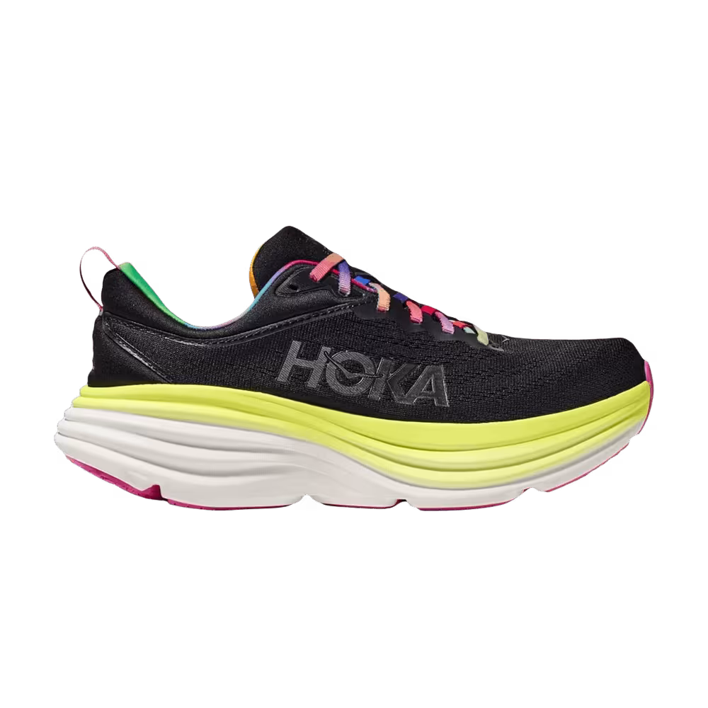 HOKA Women's Bondi 8 Black Rainbow