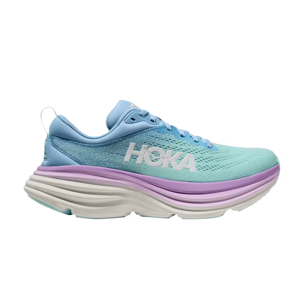 HOKA Women's Bondi 8 Wide Airy Blue Sunlit Ocean